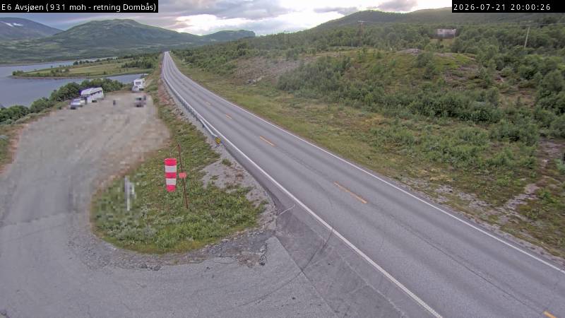 Webkamerabilde fra Avsjøen, retning Dombås