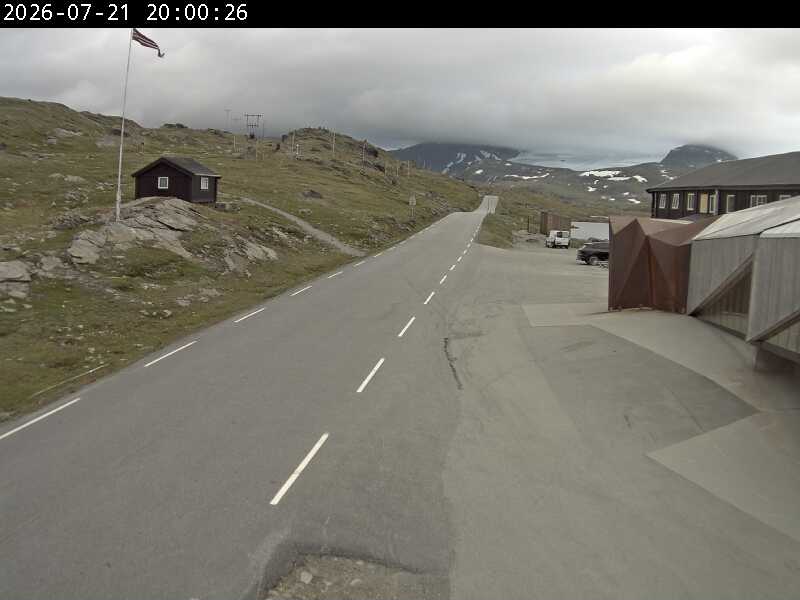 Webkamerabilde fra Sognefjellet, retning Lom