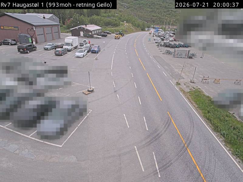 Webkamerabilde fra Haugastøl, retning Geilo