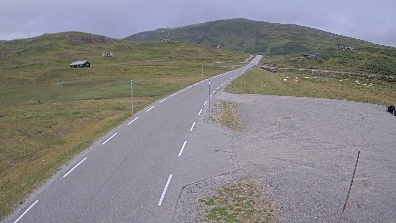 Webkamerabilde fra Vikafjellet, retning Vinje