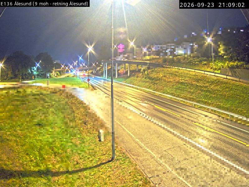 Webkamerabilde fra Ålesund, retning Ålesund