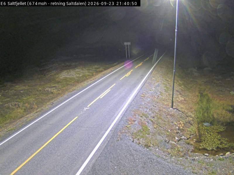 Webkamerabilde fra Saltfjellet, retning Saltdalen