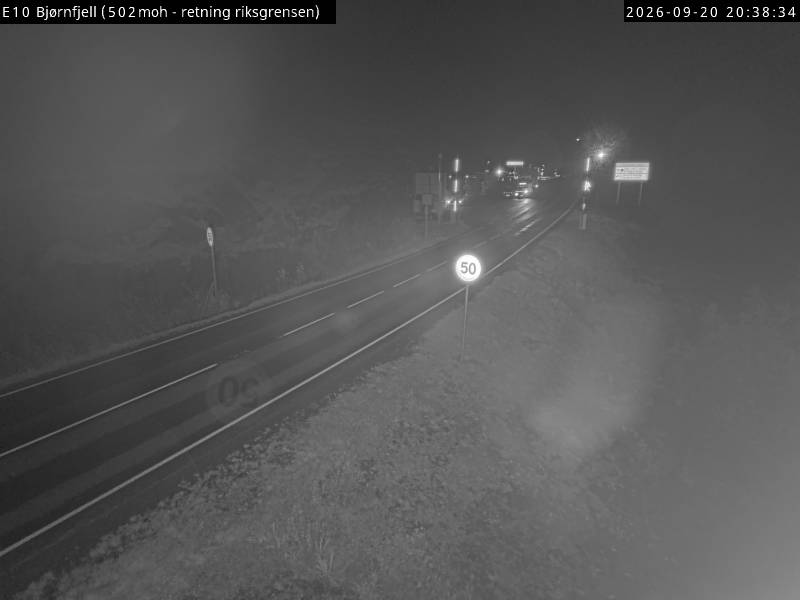 Bjørnfjell — Riksgrensen road camera