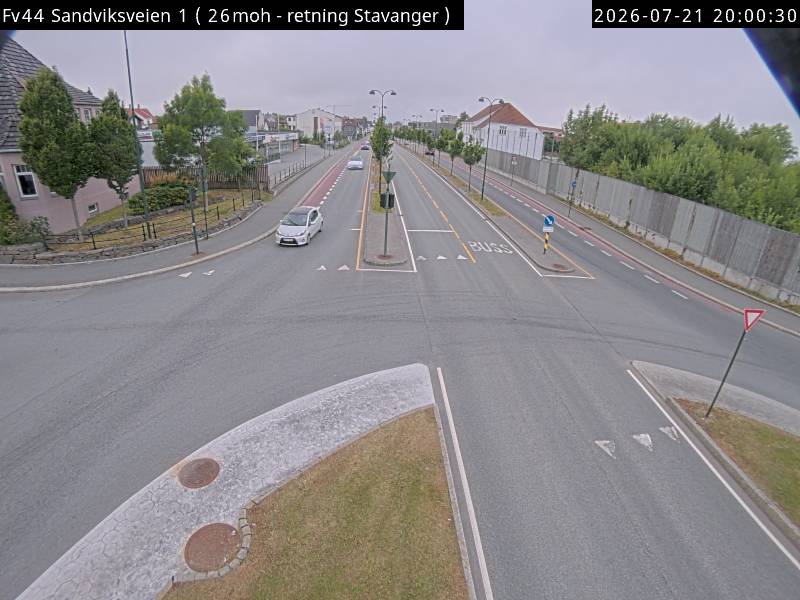 Webkamerabilde fra Sandviksveien, retning Stavanger sentrum