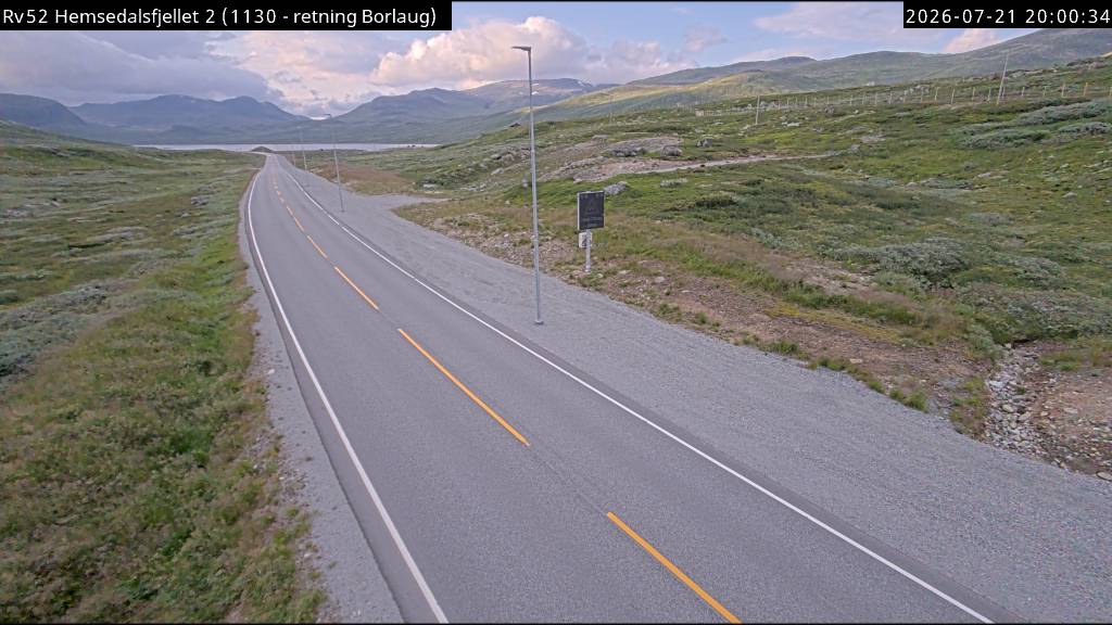 Webkamerabilde fra Hemsedalsfjellet, retning Borlaug