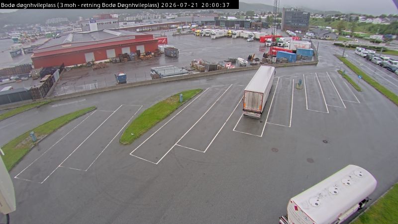 Webkamerabilde fra Bodø døgnhvileplass, retning Bodø Døgnhvileplass