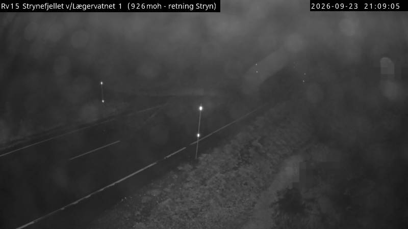 Webkamerabilde fra Strynefjellet Lægervatnet, retning Stryn